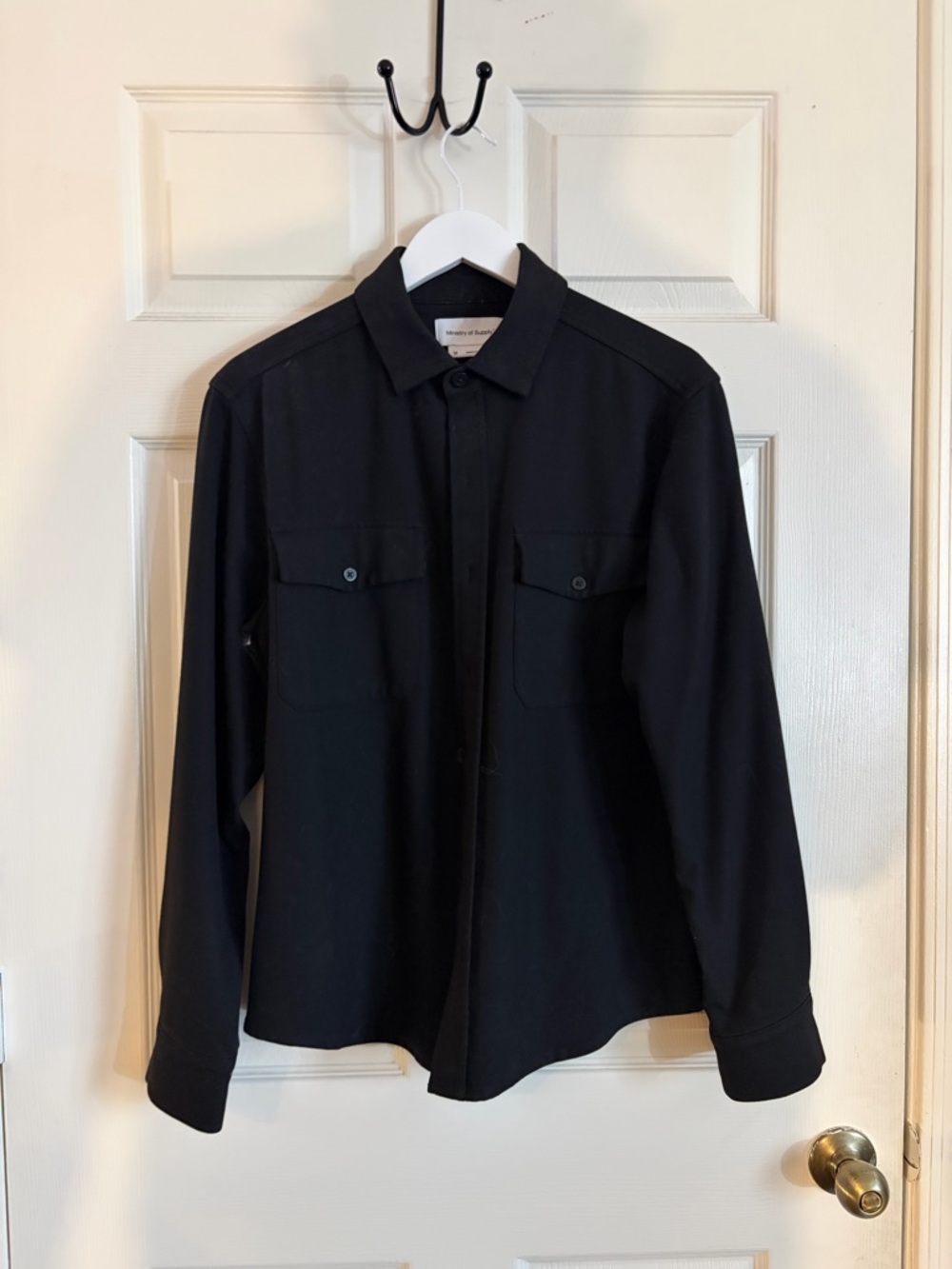 Ministry of Supply Black Lightweight Overshirt